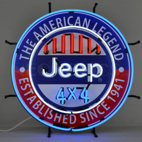 Jeep 4 X 4 The American Legend Established Since 1941 Neon Sign